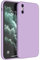 Mixroom - Coque étui pour iPhone XS protection couvre appareil photo en silicone TPU mat avec bords plats couleur lilas