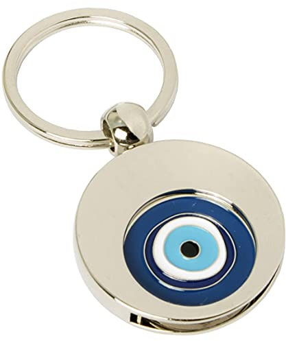 Jadani Schlüsselanhänger 'Eye' mit Einkaufswagenchip türkisches Auge