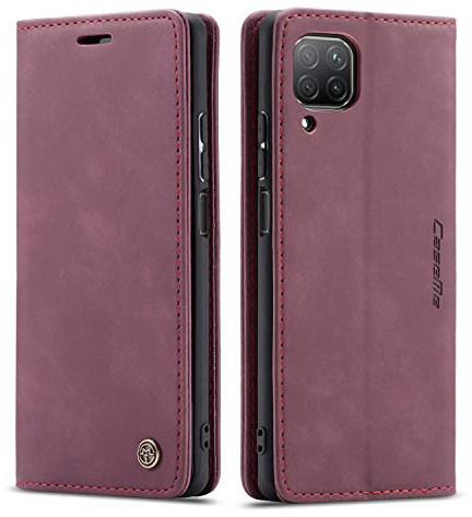 QLTYPRI Etui Coque pour Huawei P40 Lite, Portefeuille Fentes Cartes Housse Antichoc Cuir PU Vintage Portefeuille Etui Compatible avec Huawei P40 Lite - Rouge