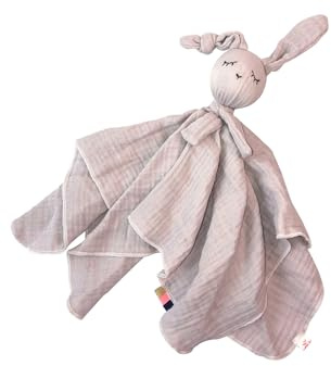 kikadu Schmusetuch Hase Rose - Babyspielzeug aus 100% GOTS-zertifizierter Bio-Baumwolle