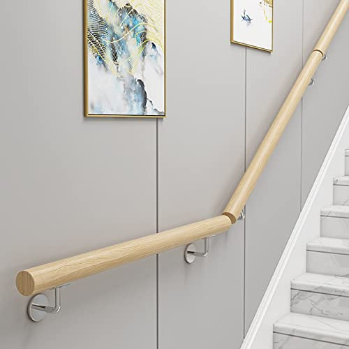 Naturholz Handläufe for Treppen, Ältere Kinderhilfs-Anti-Rutsch-Treppe Banister Geländer Sicherheit Holzschiene, Geeignet for Innen- Und Außenvilla-Loftstufen Geeignet (Color : A, Size : 300CM)