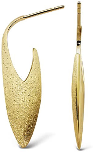 Designer Ohrringe aus 925 Sterling Silber und Vergoldet | Moderne Ohrhänger für Damen/Mädchen