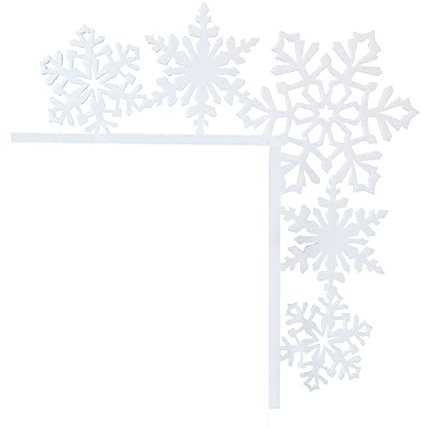 Poo4kark Weihnachten Türrahmen Dekoration Und Interessante Feiertagsdekoration Partyzubehör Weihnachtsdekorationen Für Haus Türen Fenster Und Wände (Schneeflocke, One Size)