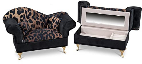 formano Schmucksofa Schmuckkästchen 22cm Samt braun-schwarz zur Schmuckaufbewahrung