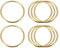 sourcing map Metall O Ringe, 8stk. 50mm (1.97) ID 3mm Stärke Mehrzweck Nicht-geschweißt O-Ring Schnalle für Handwerksgürtel Geldbeutel Tasche Hardware Herstellen, Gold Ton