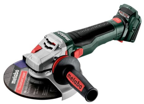 metabo Akku-Winkelschleifer WB 18 LTX BL 15-180 Quick - 18 V, 180 mm Scheibe - Brushless Motor, Schnellbremse, werkzeugloser Scheibenwechsel - Für Dacharbeiten und Metallbearbeitung - Inkl. metaBOX