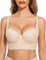 FallSweet Push Up Bras for Women Lace Plus Size Wide Back Underwire Longline Corset Bra(Beige,40C)