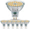 NICEOO GU5.3 LED Lampe Warmweiss 3000K 6.5W Ersetzt 55W 650 Lumen MR16 Halogen Leuchtmittel, Flimmerfrei AC/DC 12V Energiesparlampen Abstrahlwinkel 120° Birnen, Nicht Dimmbar Glühbirnen, 6er-Pack