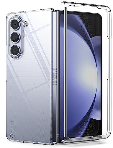 Ringke Slim Compatibile con Cover Samsung Galaxy Z Fold 5 5G, Custodia Trasparente Anti-Ingiallimento, Poco Ingombrante Ottima Grip Cover Rigida Calza Perfetta - Clear