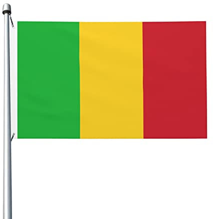 Drapeau du Mali 0,9 x 1,5 m Drapeau Polyester – Drapeaux décoratifs d'extérieur durables