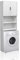 Wink Design Mobile sopra Lavatrice, Trucciolare e melaminico, Bianco Frassino, H190x62,5x25 cm