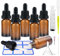 Lot de 6 flacons compte-gouttes de 10 ml, Flacon Compte-gouttes en Verre, Bouteilles en Verre Vide avec Compte-gouttes Verre Pipettes et Entonnoir, Aromathérapie pour huiles essentielles (Marron)