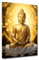 LZIMU Gold Buddha Leinwand Wanddrucke Buddha Statue mit Lotus Kunstdrucke Zen Bilder Spa Dekor für Yoga Zimmer Büro gerahmt (A, 30.00 x 45.00 cms)