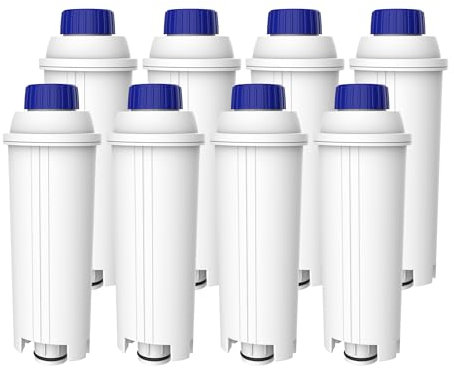 Waterdrop Filterkartuschen, Ersatz für De'Longhi® Wasserfilter DLSC002, Kompatibel mit De'Longhi® Magnifica® S, Eletta® Explorer, Dinamica® und ECAM-Serie, Kaffeeautomat und Espressomaschine (8)