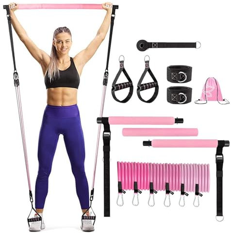 Pilates-Bar-Set Mit Widerstandsbändern - Fitnessgeräte Für Frauen