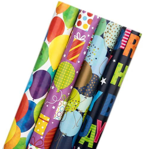 JUSTASHOW Geschenkpapierrolle zum Geburtstag