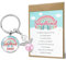 BETESSIN Einschulung Geschenk Mädchen - Schulkind 2025 Schlüsselanhänger mit Schutzengel Charms, Karte und Umschlag - Schultüte Füllung - Geschenk zum Schulanfang - Inhalt für Einschulungstüte