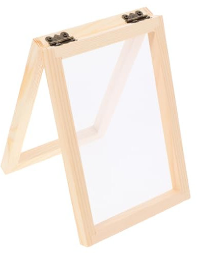 Lurrose Cadre En Bois 50X70 Cm Pour Fabrication De Papier Diy Avec Écran Filtrant Réutilisable Outil Éducatif Artisanat Créatif Pour Enfants