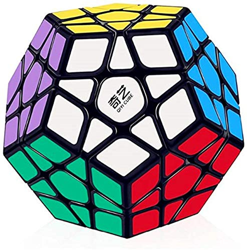 Bokefenuo Cuber QY 3x3 12 Facade Cube Sculpted Black QY Pentagonal Dodecahedron Speed Puzzle Cubo Toys for Kids
