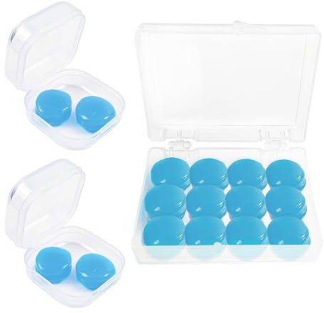 8 Pair Silicone Ear Plugs for Sleeping, Reusable Silicone Ear Plugs, Waterproof Noise Cancelling Premium Moldable Ear Plugs for Sleeping, Shooting, Airplanes, Mowing, Studying, Swimming