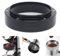 Magnetischer Espressodosiertrichter, 53 mm, leichter Aluminium-Kaffee-Dosierring, kompatibel mit 53 mm Siebträger (schwarz, 53 mm)