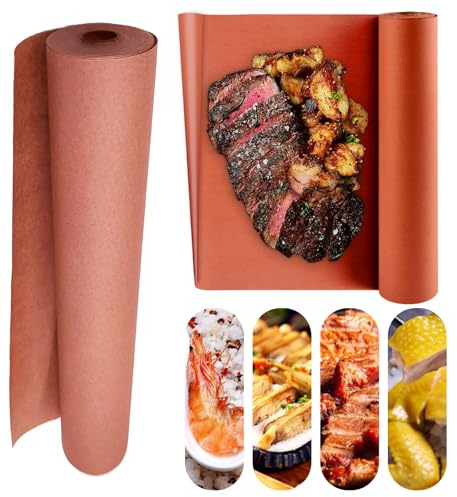 YSOOUA Butcher Paper for Smoking Meat Pink Metzgerpapier Rolle Butcher Paper BBQ 44cm x 30m Kraftpapier Rolle für Grill Smoker Fisch Fleisch BBQ Butcher Papier Grillpapier