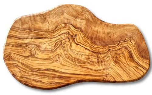 Küchenmaster Planche à découper en bois d'olivier naturel (42-44 cm)