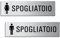Targhette Spogliatoio Donne Uomini Alluminio adesive 150x40 mm | Ottica Acero inoxidable