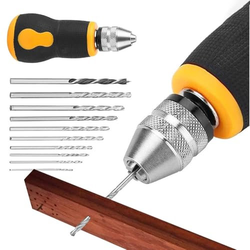 Taladro manual de precisión | Taladro manual pequeño de mano, herramienta giratoria multifuncional para miniatura, pulido, grabado