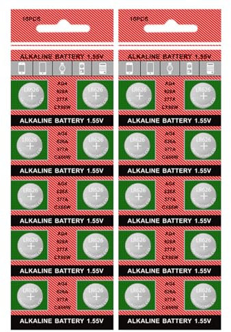 Wsdsgz Battery,20pcs/10Pcs AG4/377/LR626 Watch Battery Button Cell Button Batteries for Watches Toy, Long Lasts Power Supply
