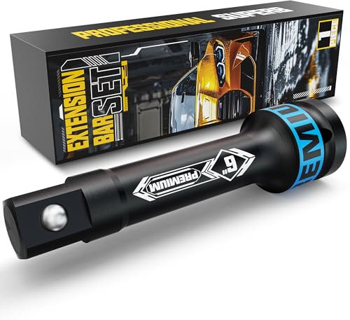 KIRXST Steckschlüssel Verlängerung, Kraft-Verlängerung 3/4 Zoll Verlängerungs Satz, 150 mm