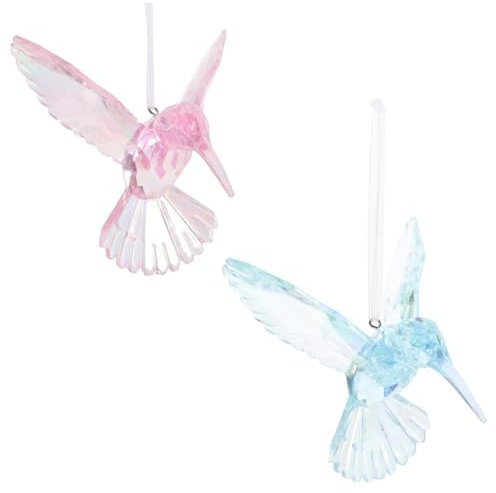 Acryl Vogel Hängeornament 2 Stück für Büro und Auto