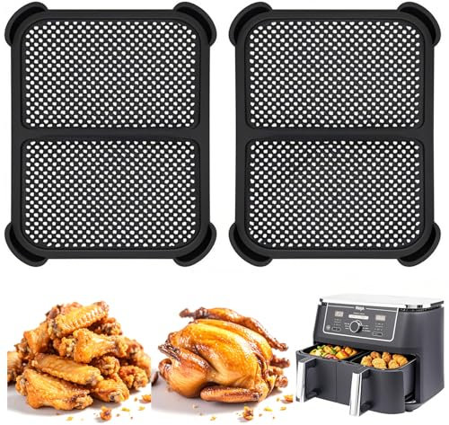 Pack of 2 Airfryer Splash Guards for Ninja Foodi Max AF400EU AF451EU DZ401, Airfryer Accessories for Ninja Hot Air Fryer Splash Guard Silicone Splash Guard for Ninja Hot Air Fryer Accessories