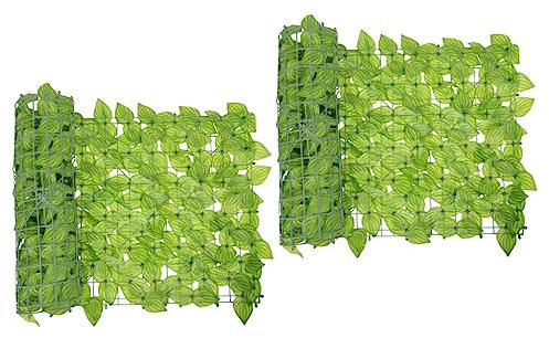 Milisten 2 Sets Künstliche Blätter Zaungrün Gartendekor Künstliche Pflanzen Für Draußen Wohnwand Künstliche Grüne Wanddekoration Balkon Grüne Blätterdekoration Künstliche Grüne