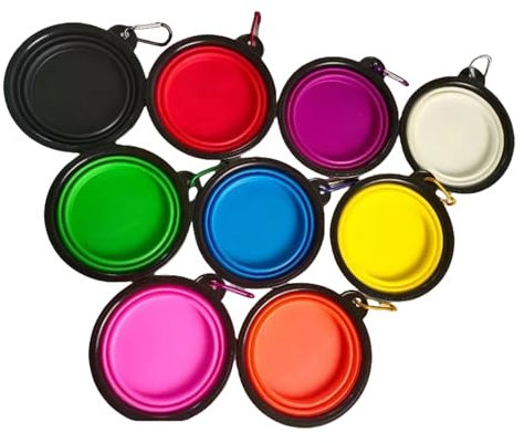 Cuencos Plegables Grandes para Perros, de Silicona de Grado alimenticio, fáciles de Lavar, Plegables y expandibles para Mascotas, Cuencos portátiles de Viaje. (Verde,1000ML)