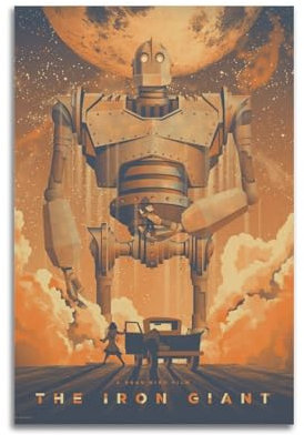 TRFJHDTRE Art Poster for The Iron Giant Movie Poster Decorative Painting Canvas Wall Posters And Art Picture Print Modern Family Bedroom Decor Posters 08x12inch(20x30cm)