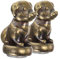 Homoyoyo 2pcs Vintage Animal Decorative Hinge Heads Copper Door Topper for Cabinets Artisan Crafted Dog Design Effortless Installation for Home Aesthetic Enhancement