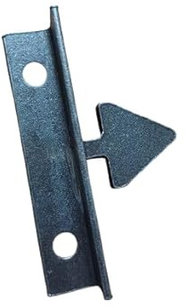 Generic Heavy Duty Angled Gate Strike Plate, 125mm, Suffolk Ring Latch Compatible, Silver