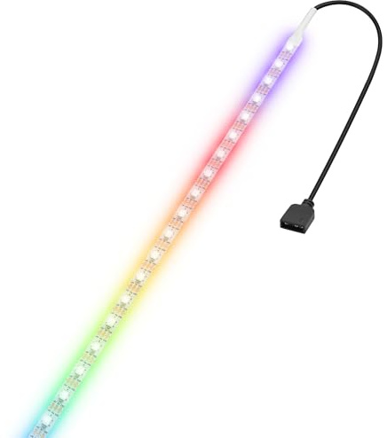 ELFJMZP 5V ARGB LED Leiste, 100cm 60LEDs RGB Lichtband für PC-Gehäuse, Mainboardsynchronisation, selbstklebend & zuschneidbar, LED Band für Gaming-Zimmer PC-Dekoration