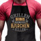 Grillschürze Grillen Chillen Bierchen Killen – Lustiges Geschenk für echte Männer und Grill-Fans