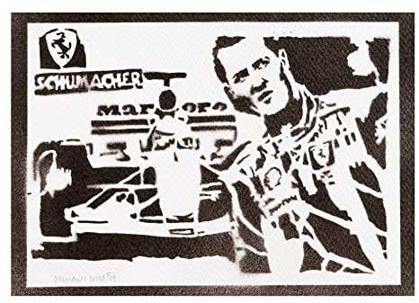 moreno-mata Echtes Handgemachtes Graffiti F1 Schumi Michael Schu... Sport Aesthetic Poster & Kunstdrucke Bilder Plakat Handmade Deko Wandbilder Wohnzimmer Wanddeko Geschenke für Männer und Frauen