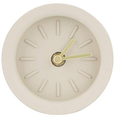 AUNMAS Nordischen Stil Quarz Tischuhr Zement Beton Uhr Stille Wecker Küche Wohnzimmer Schlafzimmer Büro Reise Uhr (Batterie Nicht enthalten)