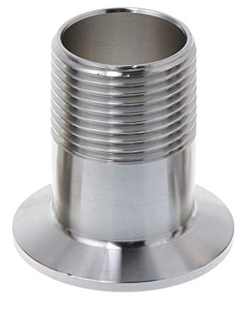 FATTERYU Edelstahl Sanitär Außengewinde Hülse Rohr Fitting Tri Clamp Adapter