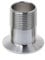 FATTERYU Edelstahl Sanitär Außengewinde Hülse Rohr Fitting Tri Clamp Adapter