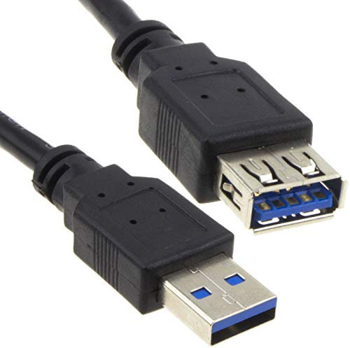 kenable USB 3.0 24AWG High Speed Extension Cable Type A Male to Female BLACK 0.5m [0.5 metres]