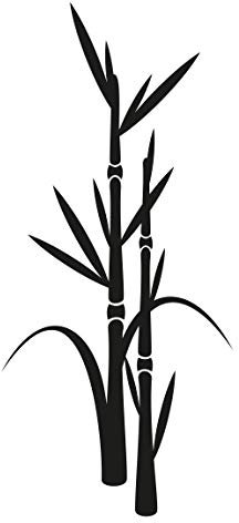 Bilderwelten Wandtattoo Wohnzimmer Deko No.8 Bambus III Einfarbig XXL Flieder, 50 x 20cm