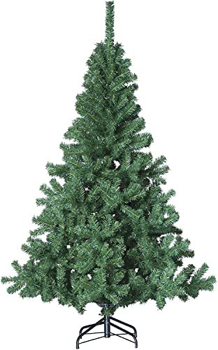 TIENDA EURASIA® Árbol de Navidad - Árboles de Navidad Artificiales - Soporte de Pie Metálico - Medidas 90-210 cm - Colores Verde y Blanco - Fácil Montaje - Embalaje en Caja (Verde, 210CM)