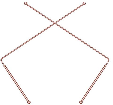 Tiges de radiesthésie en cuivre à 99,9 % – 2 tiges de divination – pour outils de chasse aux fantômes, plonger l'eau, trésor, objets enterrés, etc