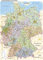 Postleitzahlenkarte von Deutschland mit beidseitiger Laminierung Poster, DIN A0, 84 x 114 cm