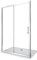 Glasduschtür 6 mm für Nischenmontage Höhe 190 cm Einbau reversibel (155-160 cm)